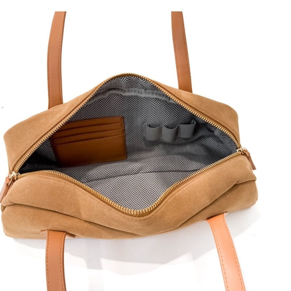 Pretty Simple Sally Suede Barrel Bag/Camel - Picture 5 of 9